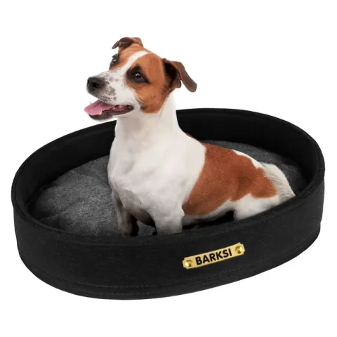 Лежак для Тварин Barksi Овальний Чорний  XS(3573) купити за ціною ₴340.20