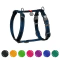 Фото Шлея для собак анатомічна H-подібна WAUDOG Nylon Mono з QR-паспортом, світловідбивна, пластиковий фастекс, розмір М, Ш 20 мм, А 38-60 см, В 45-60 см, чорний купити за ціною ₴452.00