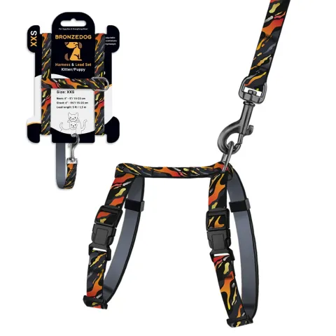 Шлея з Поводком для Котів та Дрібних Собак BronzeDog Urban Art Гравітація  XS(58/8725) купити за ціною ₴302.40