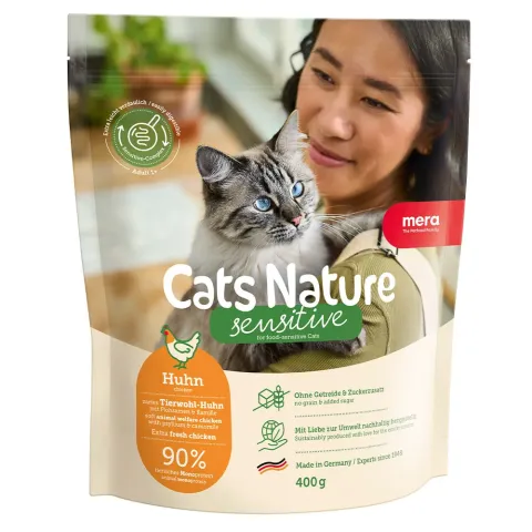 MC Nature Sensitive Chiken (Huhn)  корм для  котів із чутливим травленням  з куркою,  400гр купити за ціною ₴319.20