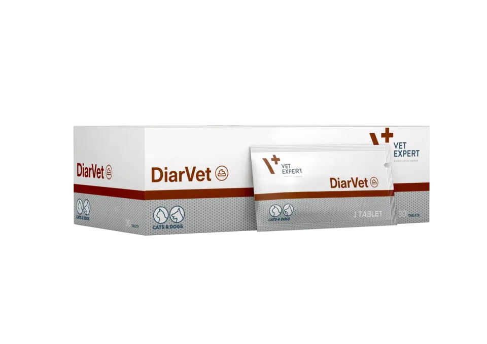 Фото Vet Expert DiarVet ДіарВет - проти діареї (бентоніт, інулін, пектин, таніни), 1 таблетка купити за ціною ₴80.00
