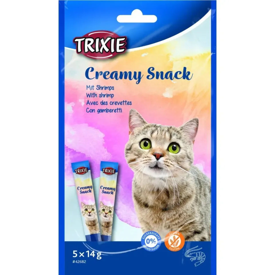 Фото Ласощі тріксі Trixie для котів Тріксі "Creamy Snacks" Креветки 14г 5шт/упак арт.42682 купити за ціною ₴19.80