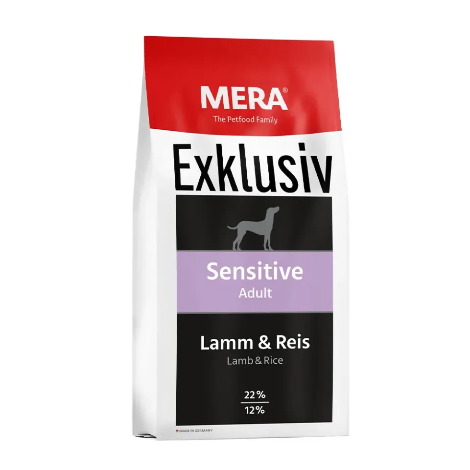 Фото MERA EXCLUSIV sensitive Adult Lamm-Reis корм для чутливих собак з ягням та рисом 15 кг купити за ціною ₴4328.00