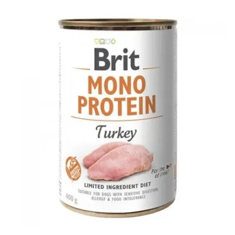Бріт Кеа монопротеїн для собак вологий  Корм Brit Care Mono Protein Dog з індичкою 400г купити за ціною ₴189.00
