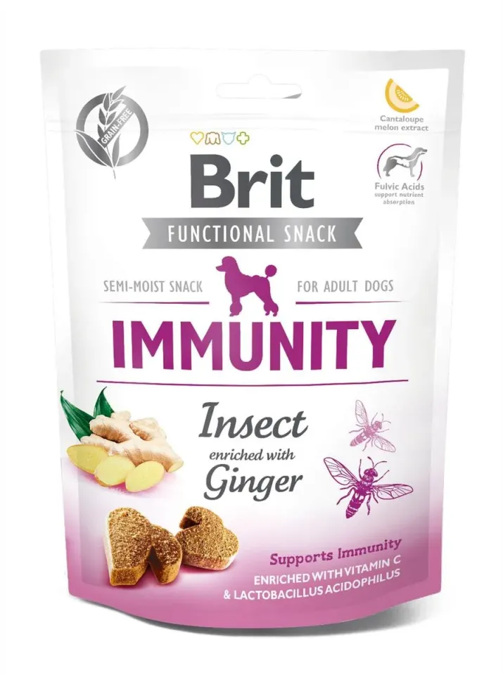Фото Бріт Кеа для собак Ласощі Brit Dog Functional Snack Immunity з комахами та імбиром купити за ціною ₴259.00