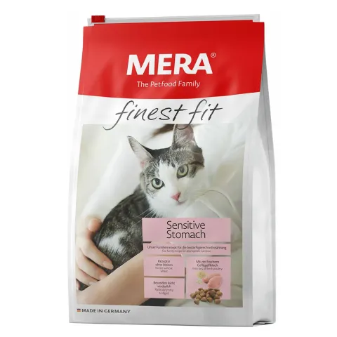 Мера MERA finest fit Sensitive Stomach корм для чутливих котів, із свіжим м'ясом птиці і ромашкою, 10кг купити за ціною ₴3598.20