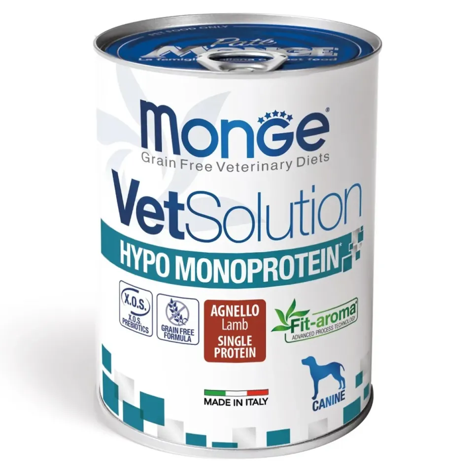 Фото Корм вологий для собак Монж Monge VetSolution Wet Hypo canine ягня купити за ціною ₴153.00