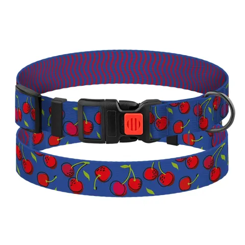 Нашийник для Собак BronzeDog Urban Fruits Нейлоновий з Пластиковою Пряжкою Вишні  M(51/8628) купити за ціною ₴129.60