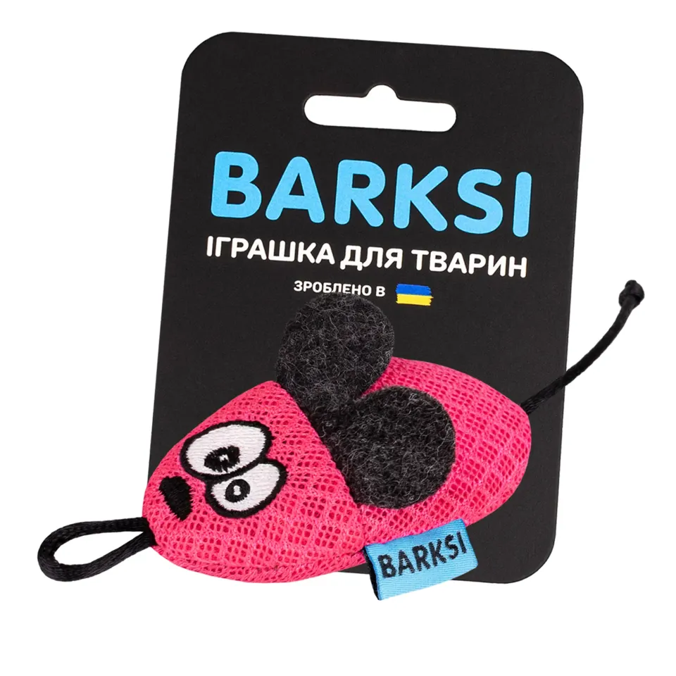 Фото Іграшка для Котів Barksi Мишка з дзвіночком 8 х 4 см Рожева (3431) купити за ціною ₴126.00