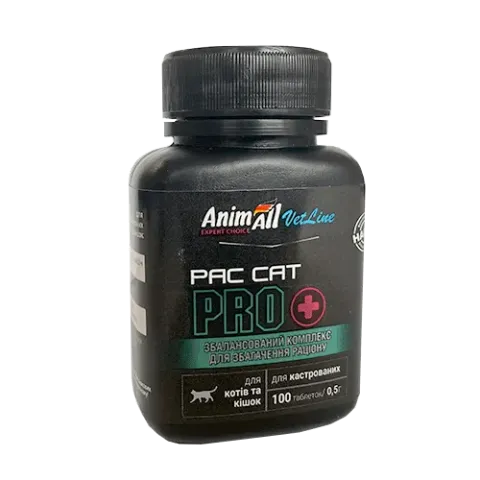 Вітамінна добавка AnimAll VetLine Pac Cat PRO для кастрованих котів та кішок купити за ціною ₴134.00