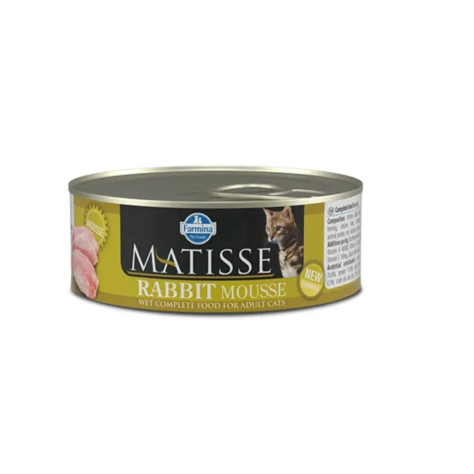 Фото Вологий корм для котів Фарміна Farmina MATISSE CAT MOUSSE RABBIT з кроликом купити за ціною ₴45.00
