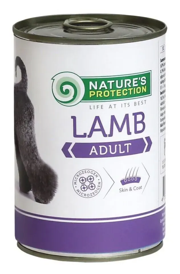 Фото Вологий корм для дорослих собак всіх порід з ягнятиною Nature's Protection Adult Lamb купити за ціною ₴386.00