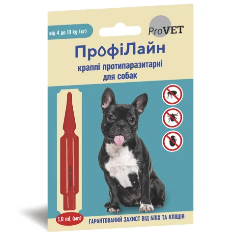 Краплі Природа ProVET Профілайн протипаразитарні для собак від 4 до 10 кг , 1 піпетка купити за ціною ₴86.00