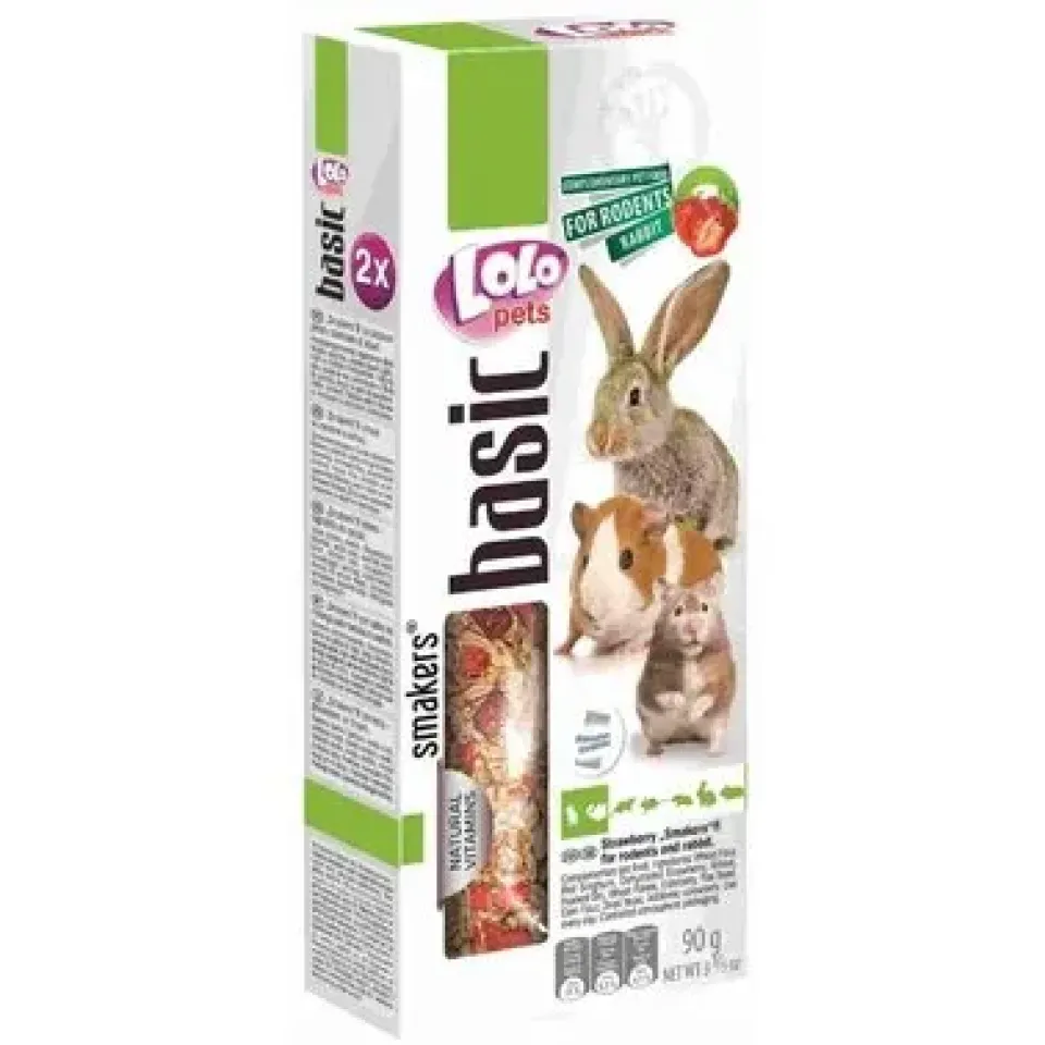 Фото Лоло Петс Lolo Pets колосок для гризунів з полуницею (2 шт. в упаковці) купити за ціною ₴123.00