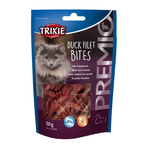 Ласощі Trixie для котів Тріксі Преміо "Duck Filet Bites" філе качки сушене 50г купити за ціною ₴99.00