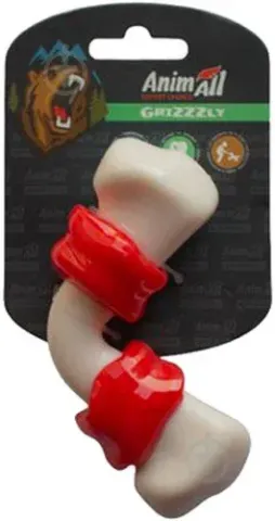 AGrizZzly Іграшка зігнута кістка, red/white (12,5х6,1х3,7 см) купити за ціною ₴130.00