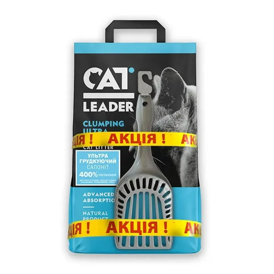 Фото Грудкуючий наповнювач CAT LEADER та лопатка Moderna ХЕНДІ в подарунок! купити за ціною ₴272.00
