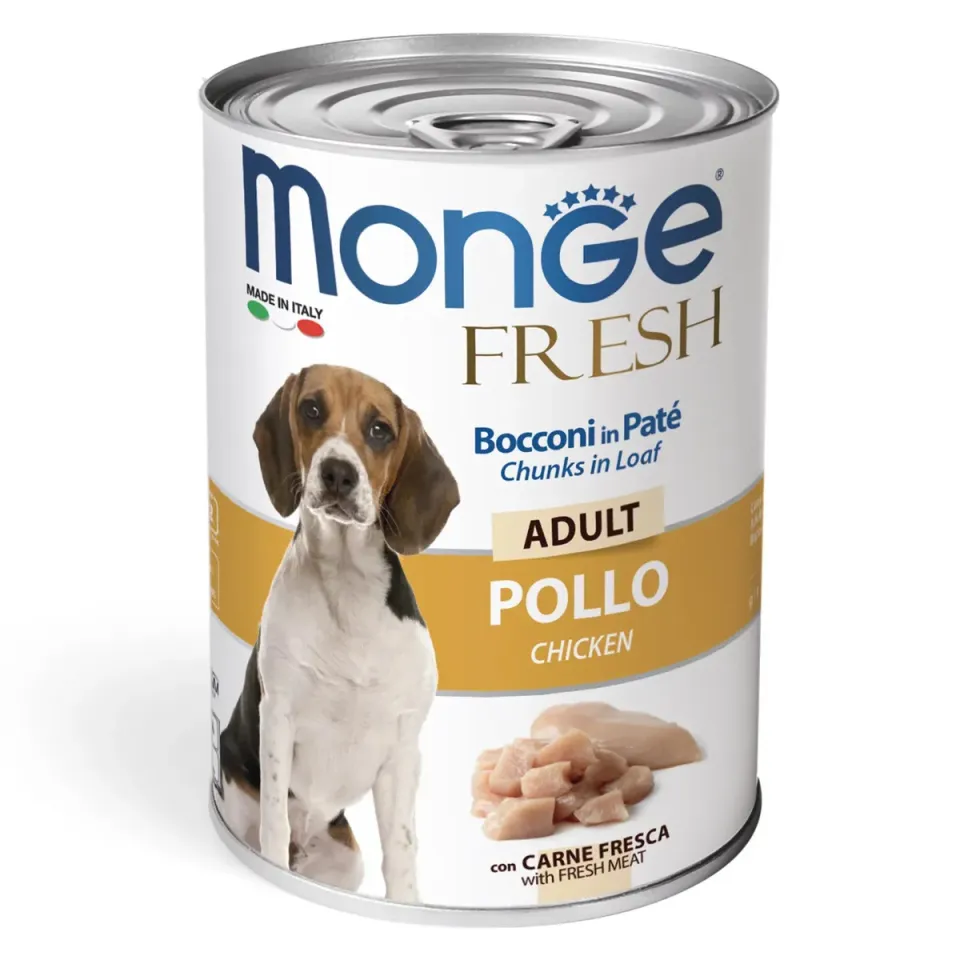Фото Вологий корм для собак Монж Monge Dog FRESH курка 400 г купити за ціною ₴115.00