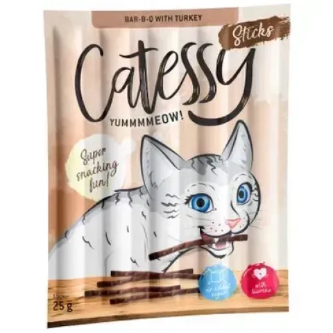 Ласощі м'ясні палички для котів Catessy Sticks з барбекю індичка (1 шт.) купити за ціною ₴148.00