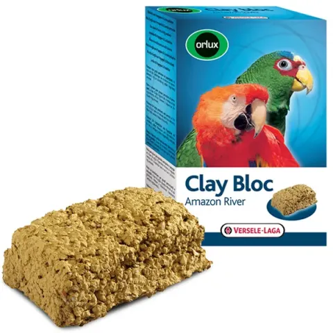 Versele-Laga Orlux Clay Bloc Amazon River ВЕРСЕЛЕ-ЛАГА ОРЛАКС мінеральний блок із глиною для великих і середніх папуг купити за ціною ₴304.00