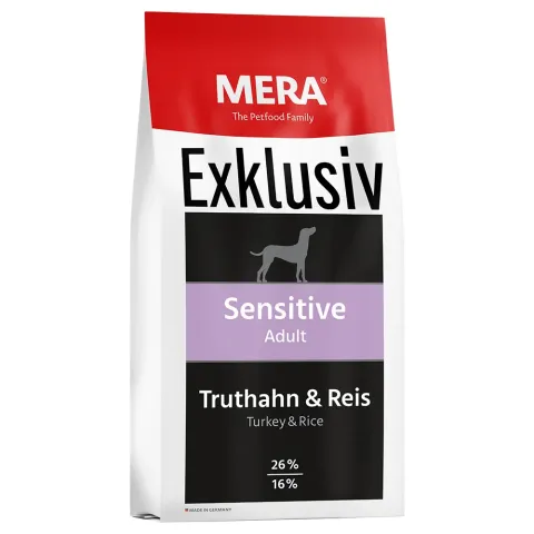 MERA EXCLUSIV sensitive Adult Truthahn-Reis корм для чутливих собак з індичкою та рисом 15 кг купити за ціною ₴3741.90
