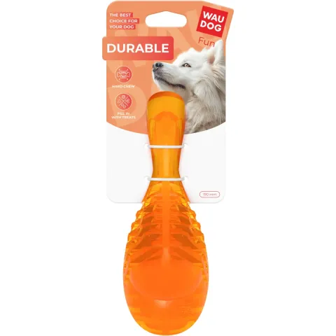 Іграшка для собак WAUDOG Fun Durable Гомілка, термопластична гума, 19 cм, помаранчевий купити за ціною ₴397.00