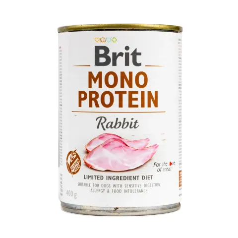 Бріт Кеа монопротеїн для собак вологий  Корм Brit Care Mono Protein Dog з кроликом 400г купити за ціною ₴189.00