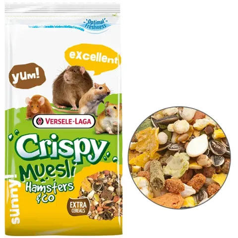 Versele-Laga Crispy Muesli ХОМ'ЯК (Hamster&Cо) зернова суміш для хом'яків, щурів, мишей, піщанок купити за ціною ₴285.00