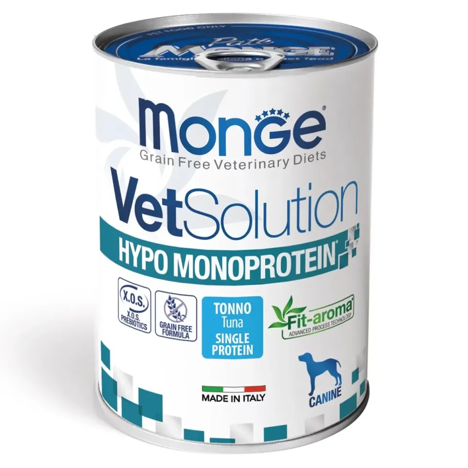 Фото Корм вологий для собак Монж Monge VetSolution Wet Hypo canine тунець купити за ціною ₴153.00