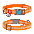 Фото Нашийник для собак водостійкий WAUDOG Waterproof з QR-паспортом, світловідбиваючий, пластикова пряжка, M, Ш 20 мм, Д 28-40 см, помаранчевий купити за ціною ₴307.00