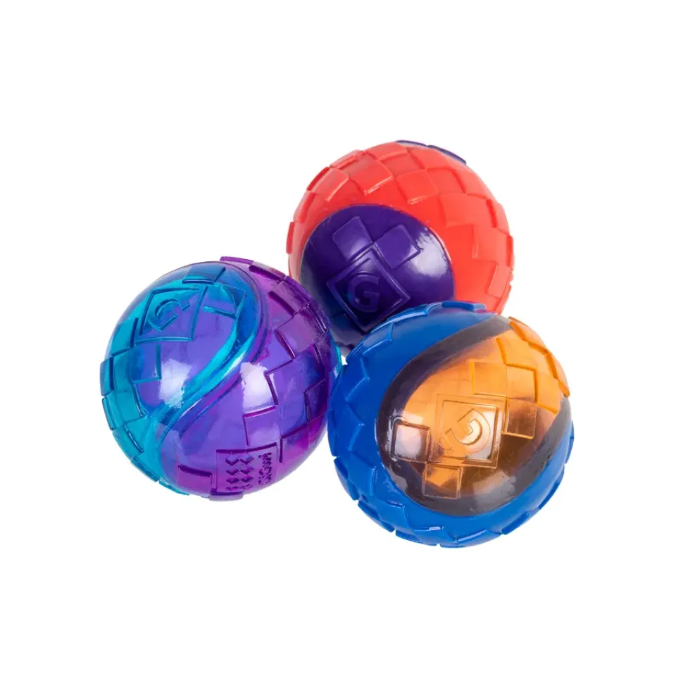 Фото Іграшка для собак Три мячі з пищалкою GiGwi BALL, гума, 5 см купити за ціною ₴497.00