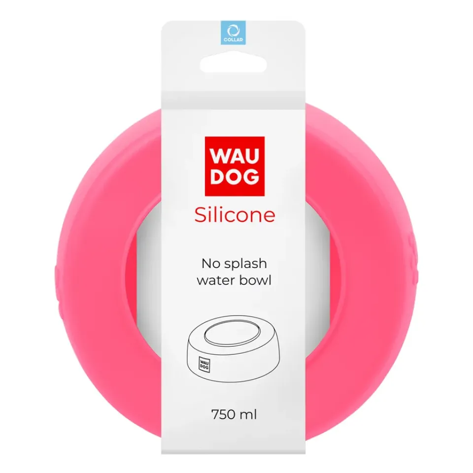 Фото Миска-непроливайка  WAUDOG Silicone, 750 мл рожевий купити за ціною ₴281.00