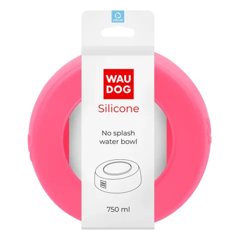 Миска-непроливайка  WAUDOG Silicone, 750 мл рожевий купити за ціною ₴256.00