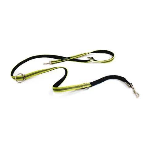 Повідець нейлоновий HIKING ANTISHOCK, для дресури (напоясний або наплечний варіант), зелений, 2,5х2 купити за ціною ₴1678.10