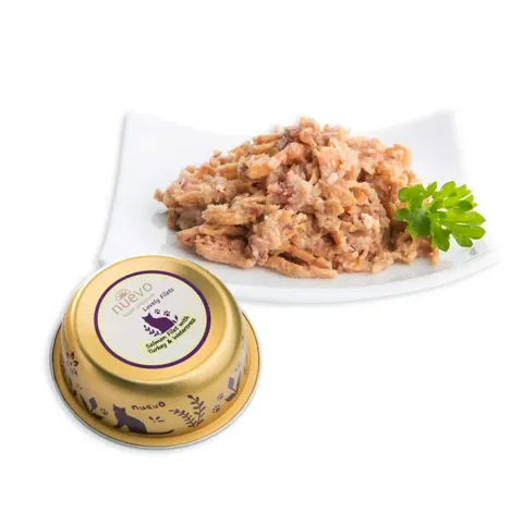 Корм конс.(alu-tray) NUEVO ADULT для котів,філе лосося з індичкою та кресс-салатом , 85г купити за ціною ₴65.60