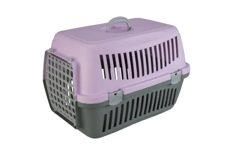 Переноска для котів та собак Анімал сіро-фіолетова CNR-134 (58х42х42) купити за ціною ₴1185.00