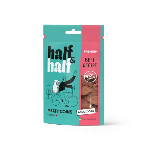 Ласощі Half&Half для собак з яловичиною 100 г купити за ціною ₴134.00