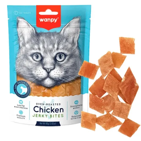 Ванпі Wanpy Chicken Jerky Bites ШМАТОЧКИ КУРЯЧІ В’ЯЛЕНІ купити за ціною ₴123.00
