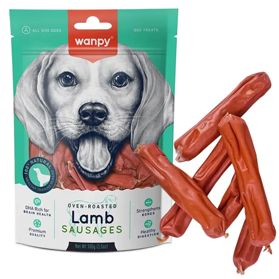 Фото Ванпі Wanpy Lamb Sausages СОСИСКИ З ЯГНЯМ ласощі для собак купити за ціною ₴129.00