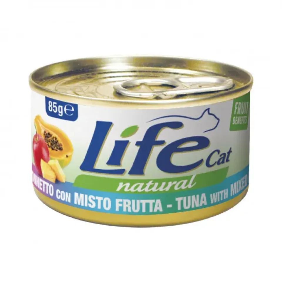 Фото Вологий корм для котів ЛайфКет LifeCat Тунець з фруктовим міксом купити за ціною ₴85.00