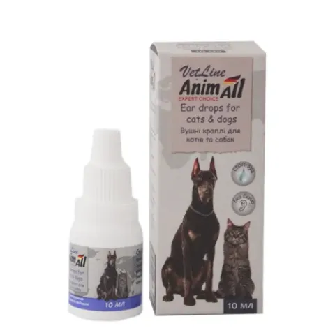 AnimAll VetLine Вушні краплі для котів та собак купити за ціною ₴94.00