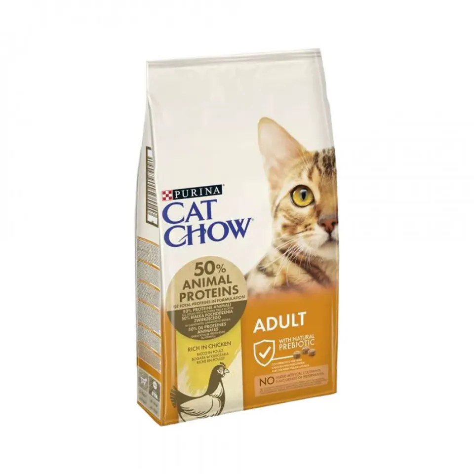 Фото Кет Чау Корм CAT CHOW для дорослих котів з куркою та індичкою, 15кг купити за ціною ₴2264.50