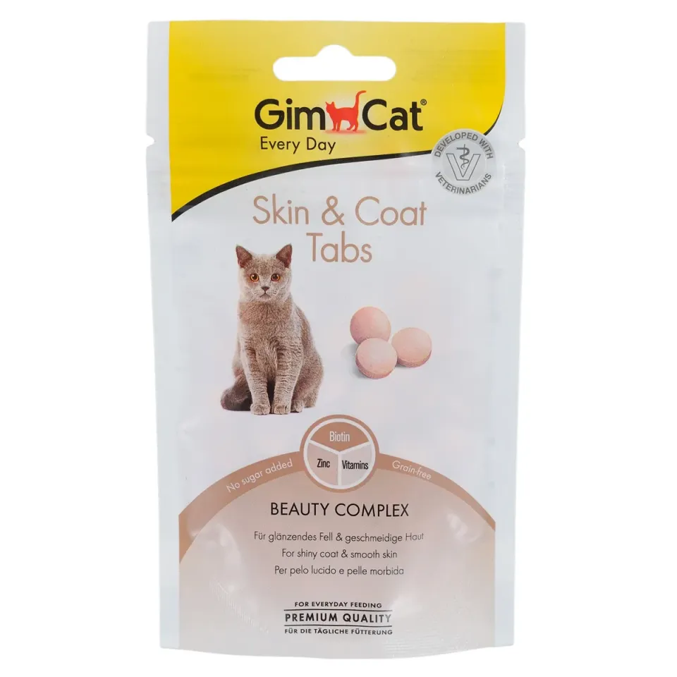 Фото ДжимКет для котів Вітаміни GimCat Every Day Skin&Coat для шкіри та шерсті, 40г купити за ціною ₴189.00