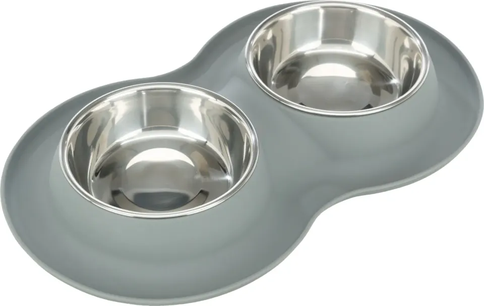 Фото Миска Trixie металева подвійна купити за ціною ₴1075.00
