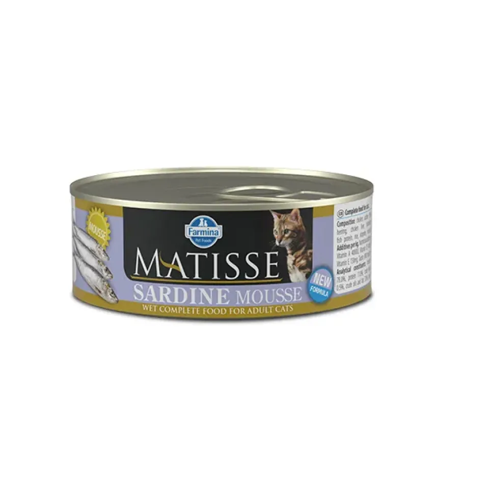 Фото Вологий корм для котів Фарміна Farmina MATISSE CAT MOUSSE SARDINE з сардиною купити за ціною ₴56.00