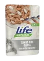 Фото Вологий корм для котів Лайфкет LifeCat з тунцем та дорадою (пауч) купити за ціною ₴73.00