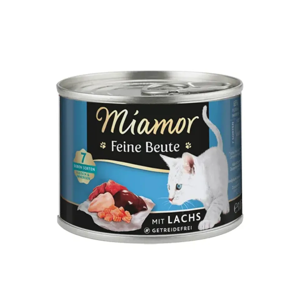 Фото Miamor Feine Beute mit Lachs МІАМОР ФАЙНЕ БАЙТЕ ЛОСОСЬ беззерновий повнораціонний вологий корм для к купити за ціною ₴102.00