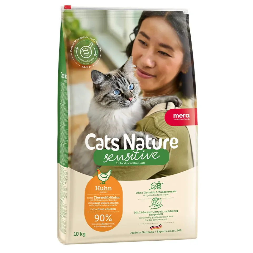 Фото MC Nature Sensitive Chiken (Huhn)  корм для  котів із чутливим травленням  з куркою, 10кг купити за ціною ₴4628.10