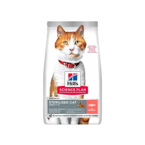 Hill’s SCIENCE PLAN  Adult Sterilised Cat Salmon Сухий корм для дорослих стерилізованих котів, з лососем, 300г купити за ціною ₴251.43
