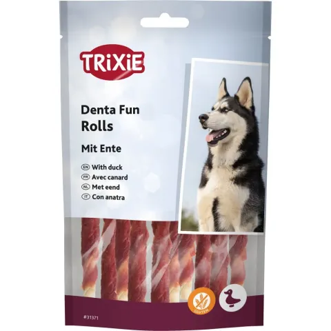 Палички тріксі Trixie для чищення зубів Denta Fun натуральна шкіра 12см 80г 10шт/упак арт.31371 купити за ціною ₴164.00
